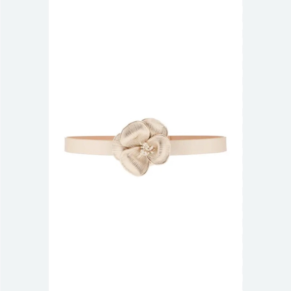Carolina Herrera Golden Floral Belt